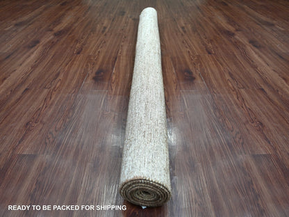 Brown 6'1" x 8'8" Modern and Contemporary Hand knotted Wool Rug - Sku: O021994