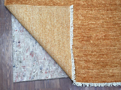Brown 7'10" x 9'10" Modern and Contemporary Hand knotted Wool Rug - Sku: O021995