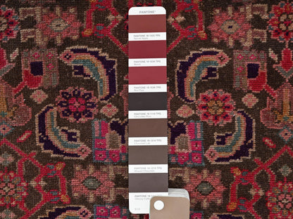 Brown 2'9" x 8'8" Vintage Hand knotted Wool Rug - Sku: O02199