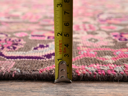 Brown 2'9" x 8'8" Vintage Hand knotted Wool Rug - Sku: O02199