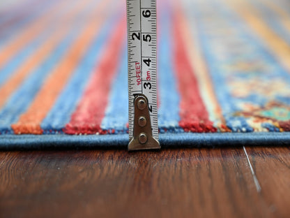Blue 2'10" x 3'10" Tribal & Geometric Hand knotted Wool Rug - Sku: O022001