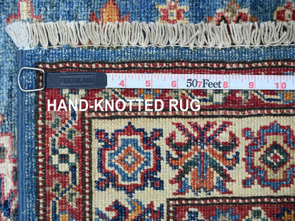 Blue 2'9" x 4'1" Tribal & Geometric Hand knotted Wool Rug - Sku: O022004