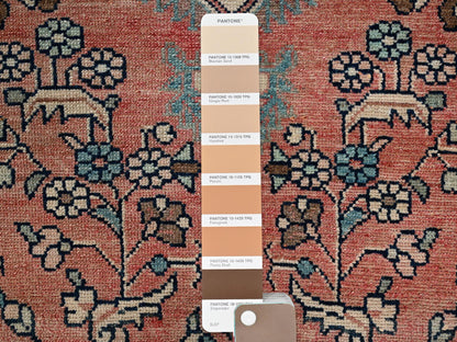 Red 3'3" x 8'9" Vintage Hand knotted Wool Rug - Sku: O02200