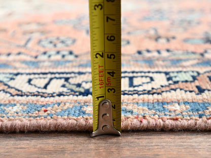 Malayer Vintage hand-knotted wool runner in Red & Ivory, 3'3" x 8'9" — SKU O02200 (view 6)