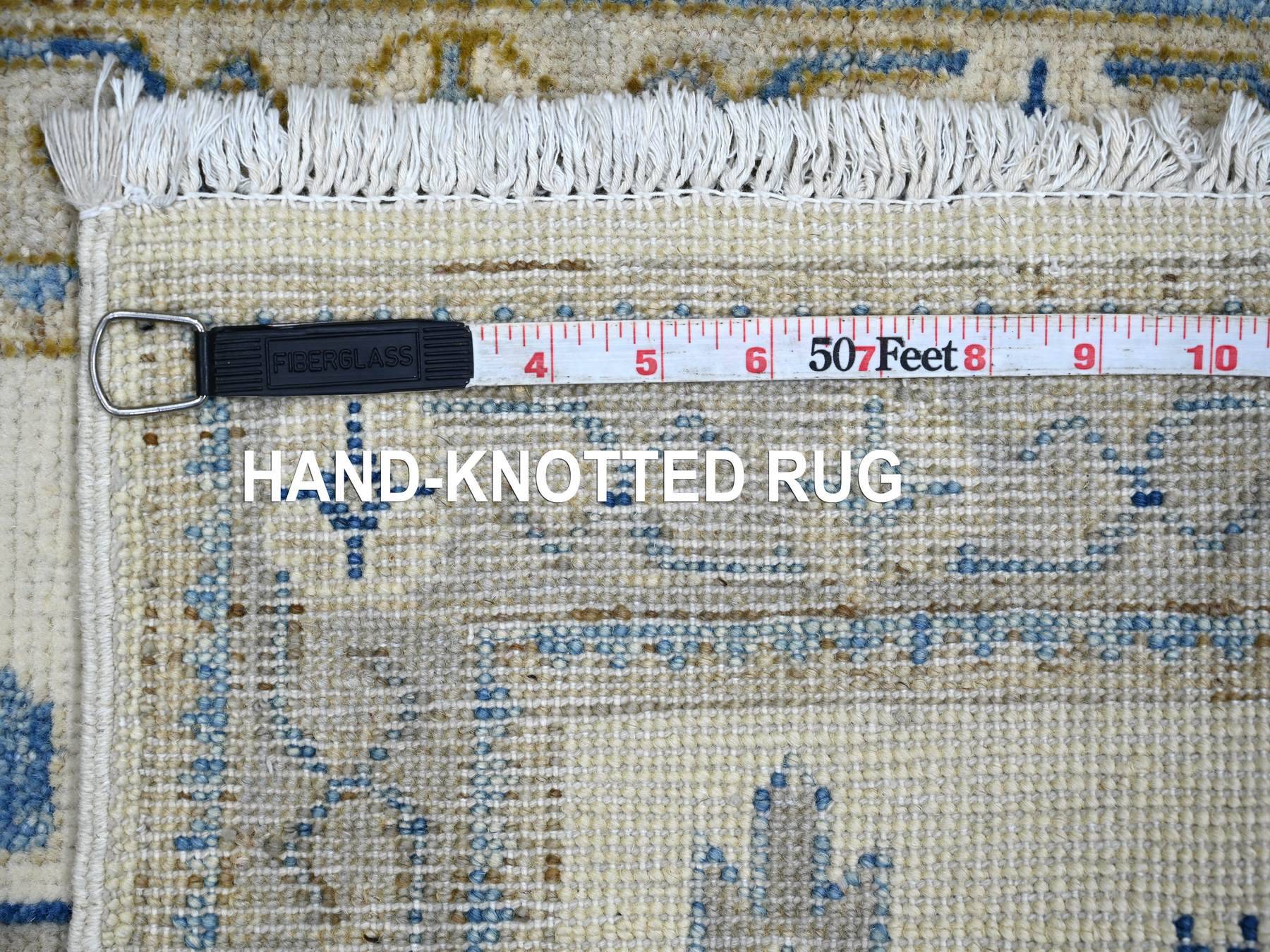 Kazak Kazak hand-knotted wool rug in Ivory & Gray, 1'11" x 2'11" — SKU O022010 (view 6)