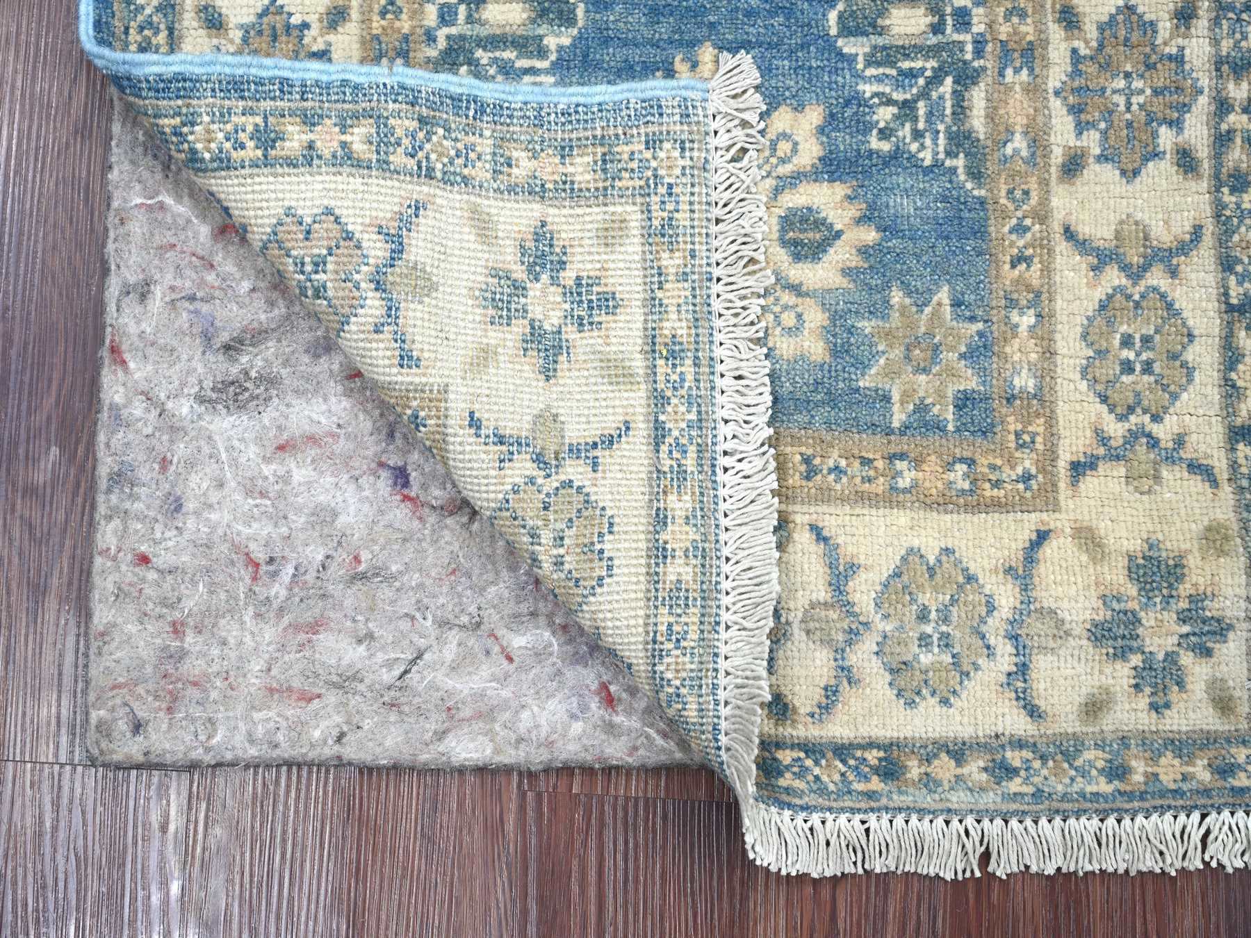 Blue 1'11" x 5'8" Kazak Hand knotted Wool Rug - Sku: O022015