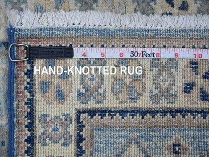 Blue 2'0" x 2'11" Kazak Hand knotted Wool Rug - Sku: O022016