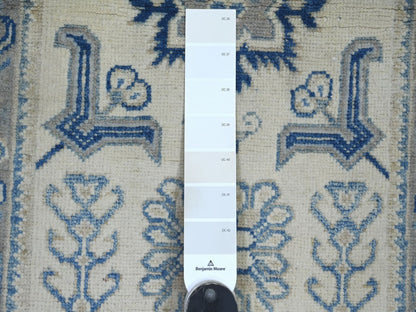 Kazak Kazak hand-knotted wool rug in Ivory & Gray, 1'10" x 2'9" — SKU O022018 (view 3)
