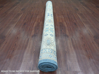 Blue 5'11" x 8'5" Kazak Hand knotted Wool Rug - Sku: O022021