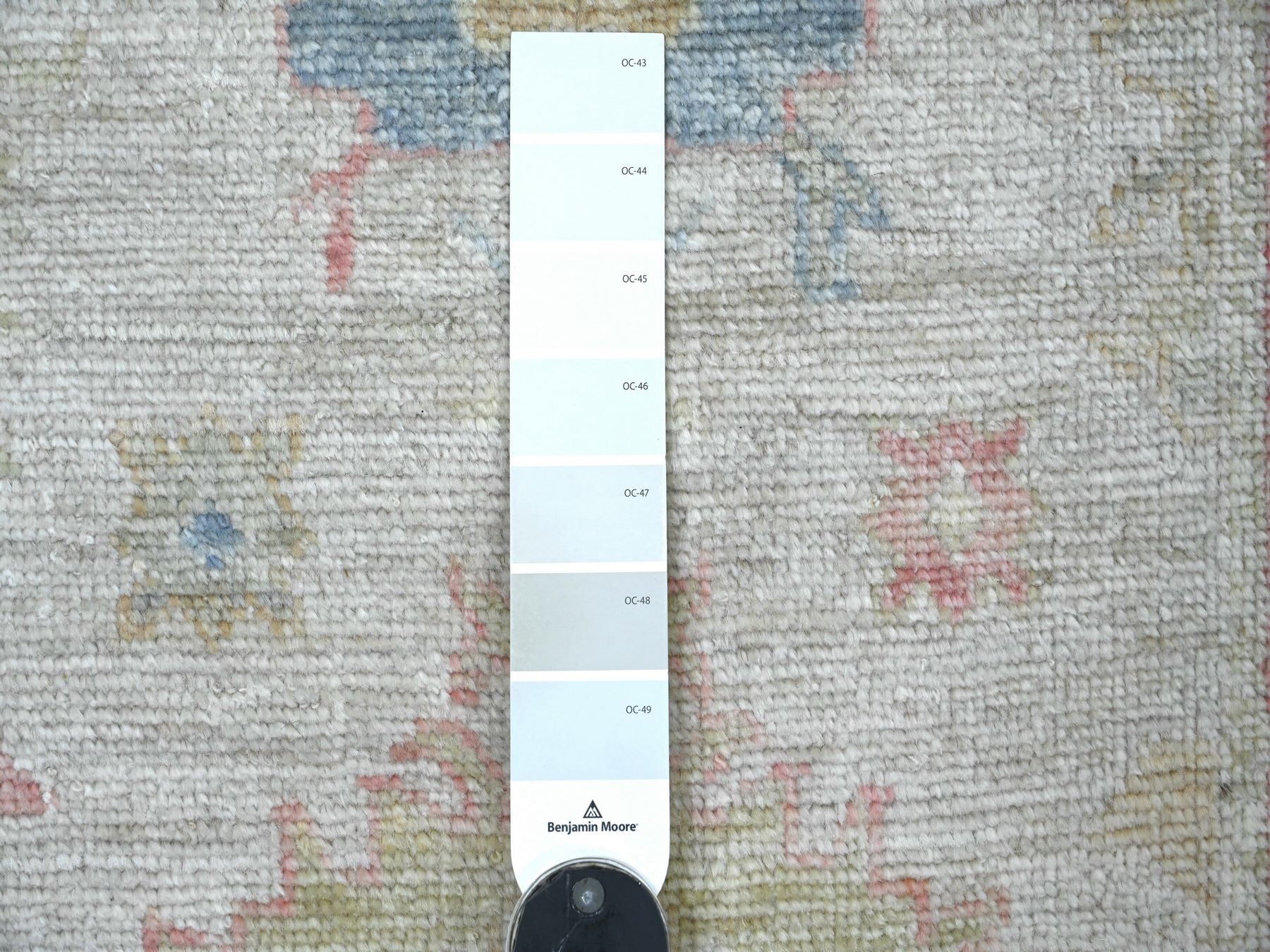 Oushak Oushak hand-knotted wool runner in Gray & Blue, 2'8" x 13'11" — SKU O022029 (view 3)