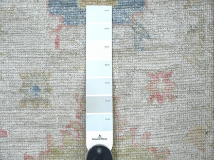 Oushak Oushak hand-knotted wool runner in Gray & Blue, 2'8" x 13'11" — SKU O022029 (view 3)