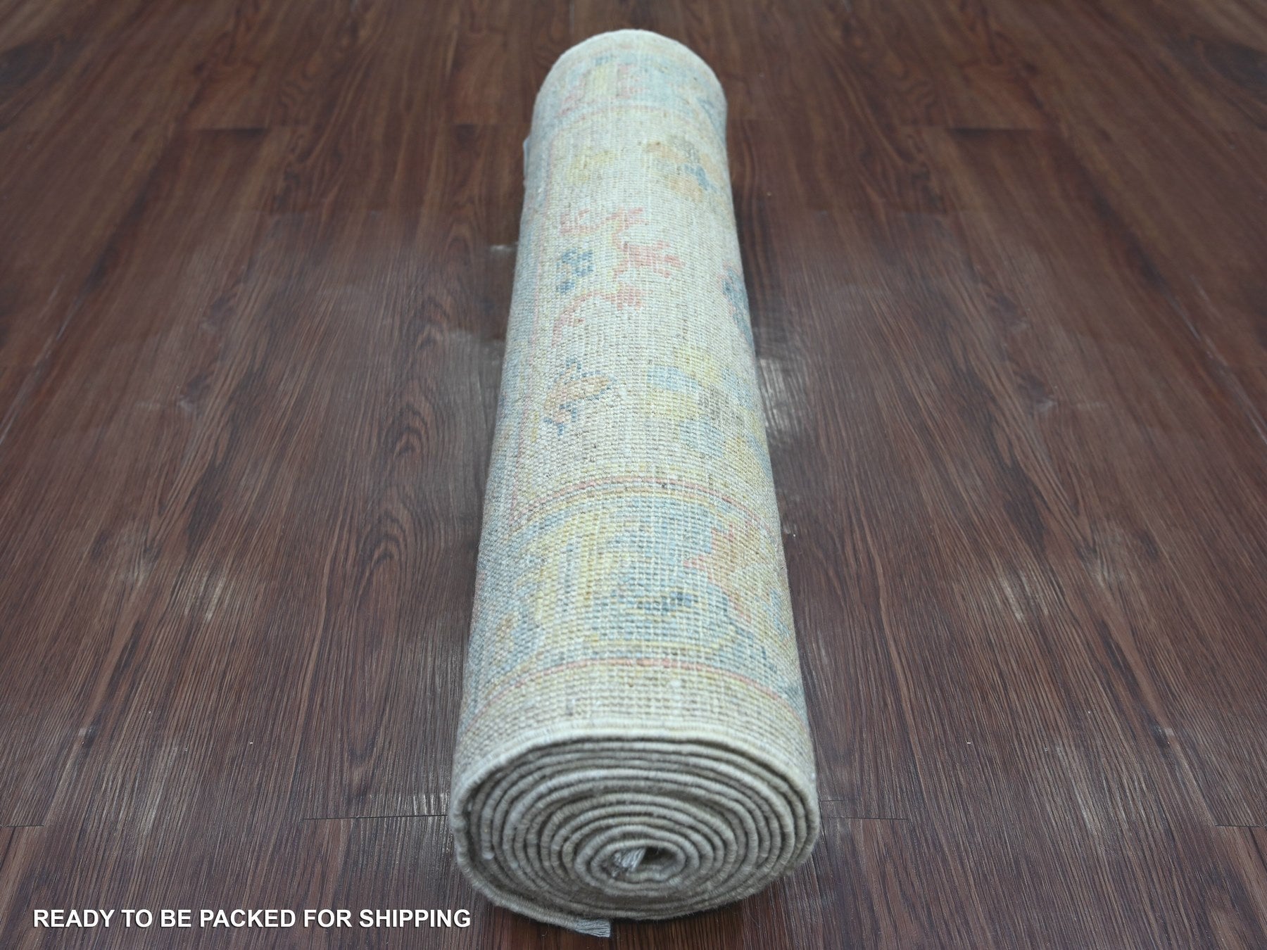 Oushak Oushak hand-knotted wool runner in Gray & Blue, 2'8" x 13'11" — SKU O022029 (view 4)