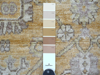 Brown 2'11" x 13'6" Oushak And Peshawar Hand knotted Wool Rug - Sku: O022030