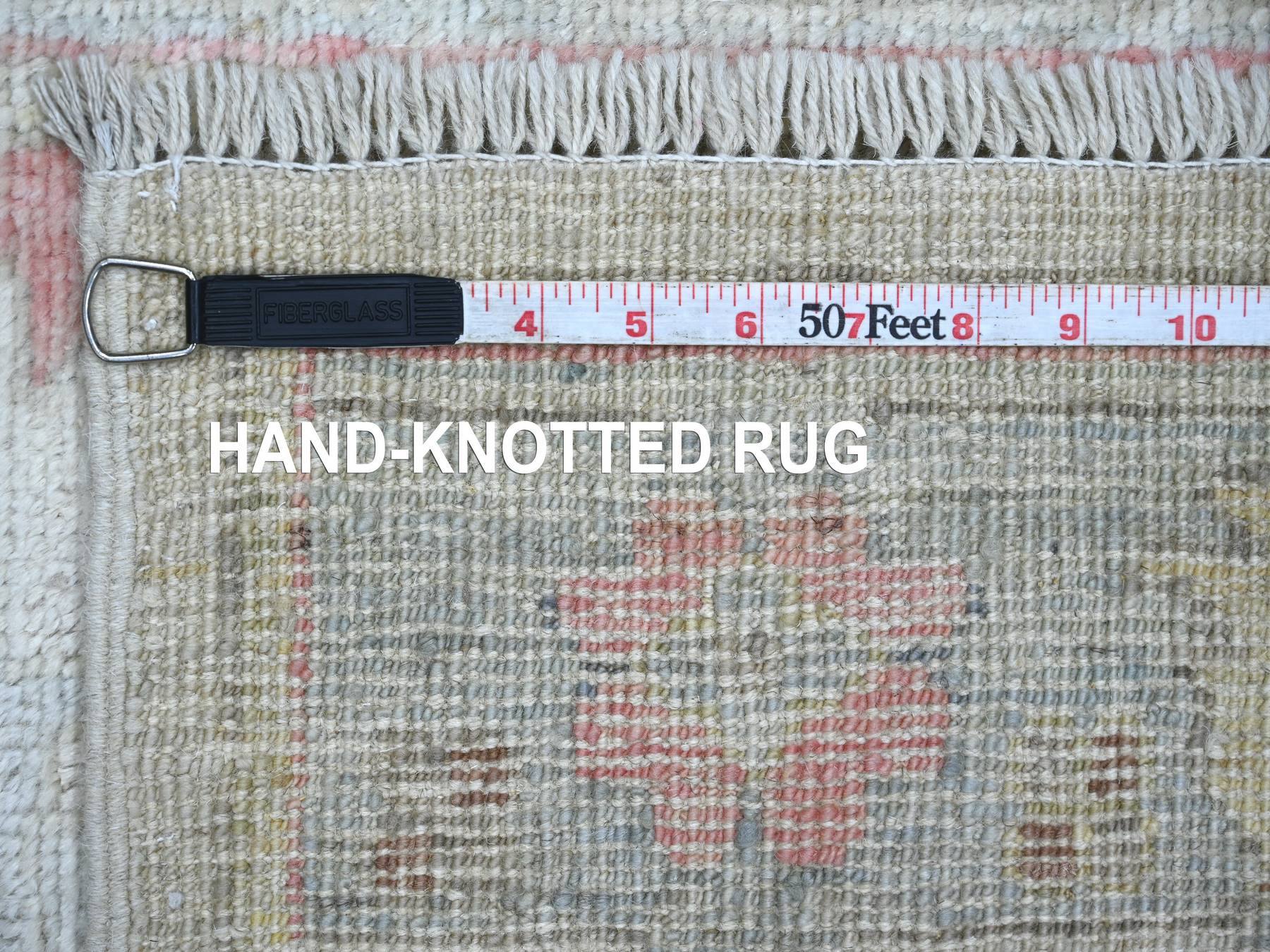 Oushak Oushak hand-knotted wool runner in Gray & Light Blue, 2'9" x 17'3" — SKU O022032 (view 6)