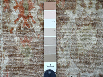 Brown 2'10" x 5'11" Oushak And Peshawar Hand knotted Wool Rug - Sku: O022033