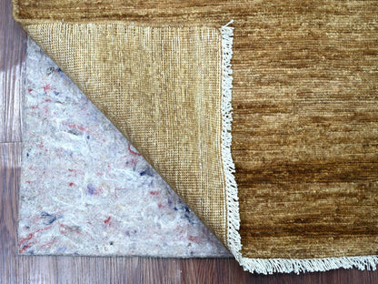 Brown 5'8" x 5'10" Modern and Contemporary Hand knotted Wool Rug - Sku: O022034