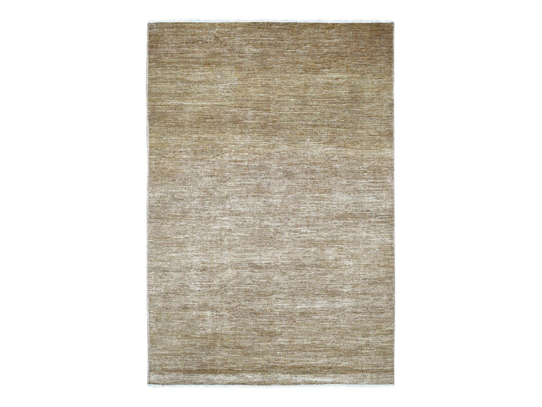 Brown 6'0" x 8'9" Modern and Contemporary Hand knotted Wool Rug - Sku: O022035
