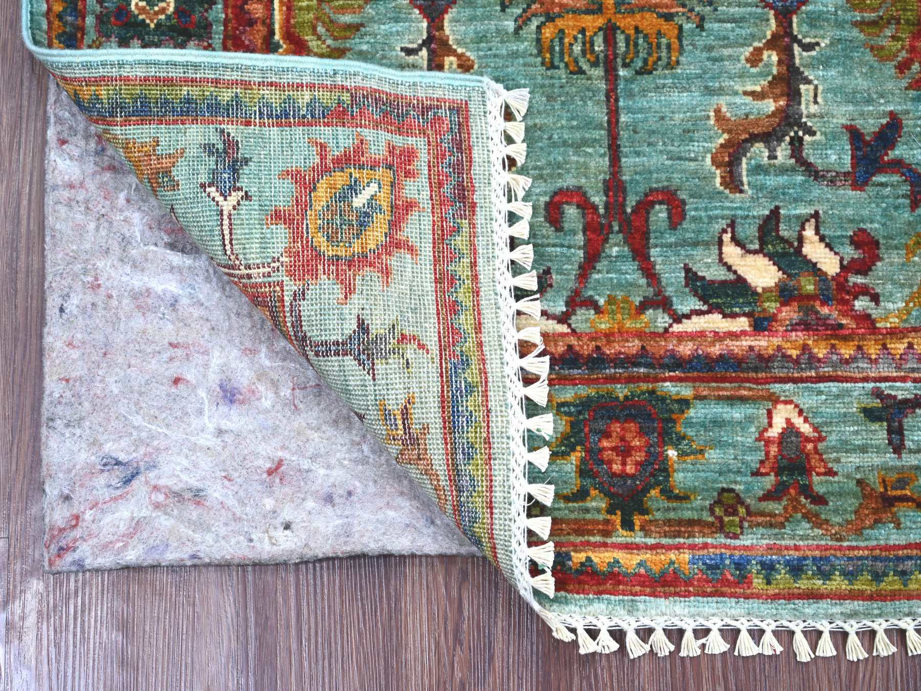 Blue 2'7" x 4'5" Tribal & Geometric Hand knotted Wool Rug - Sku: O022037