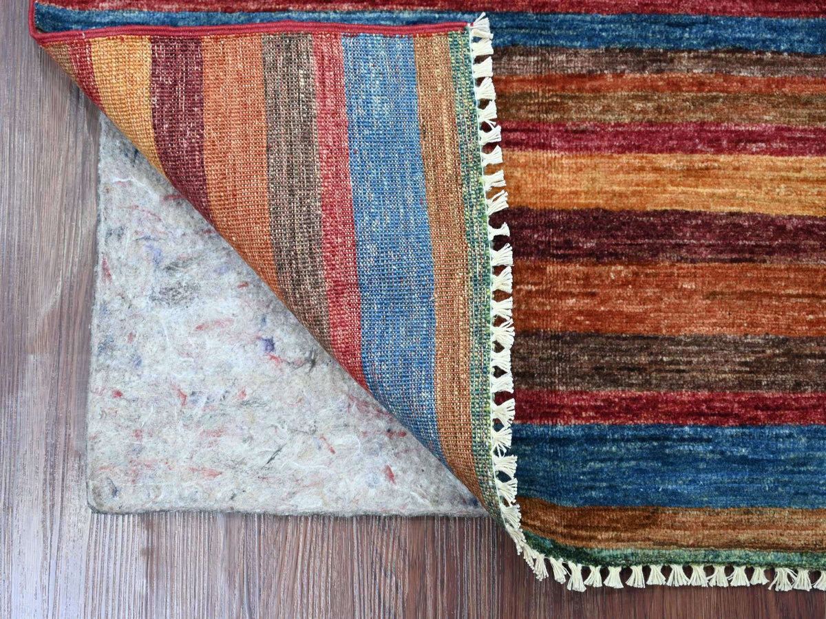 Kazak Tribal & Geometric hand-knotted wool rug in Multicolored, 2'9" x 3'10" — SKU O022038 (view 2)