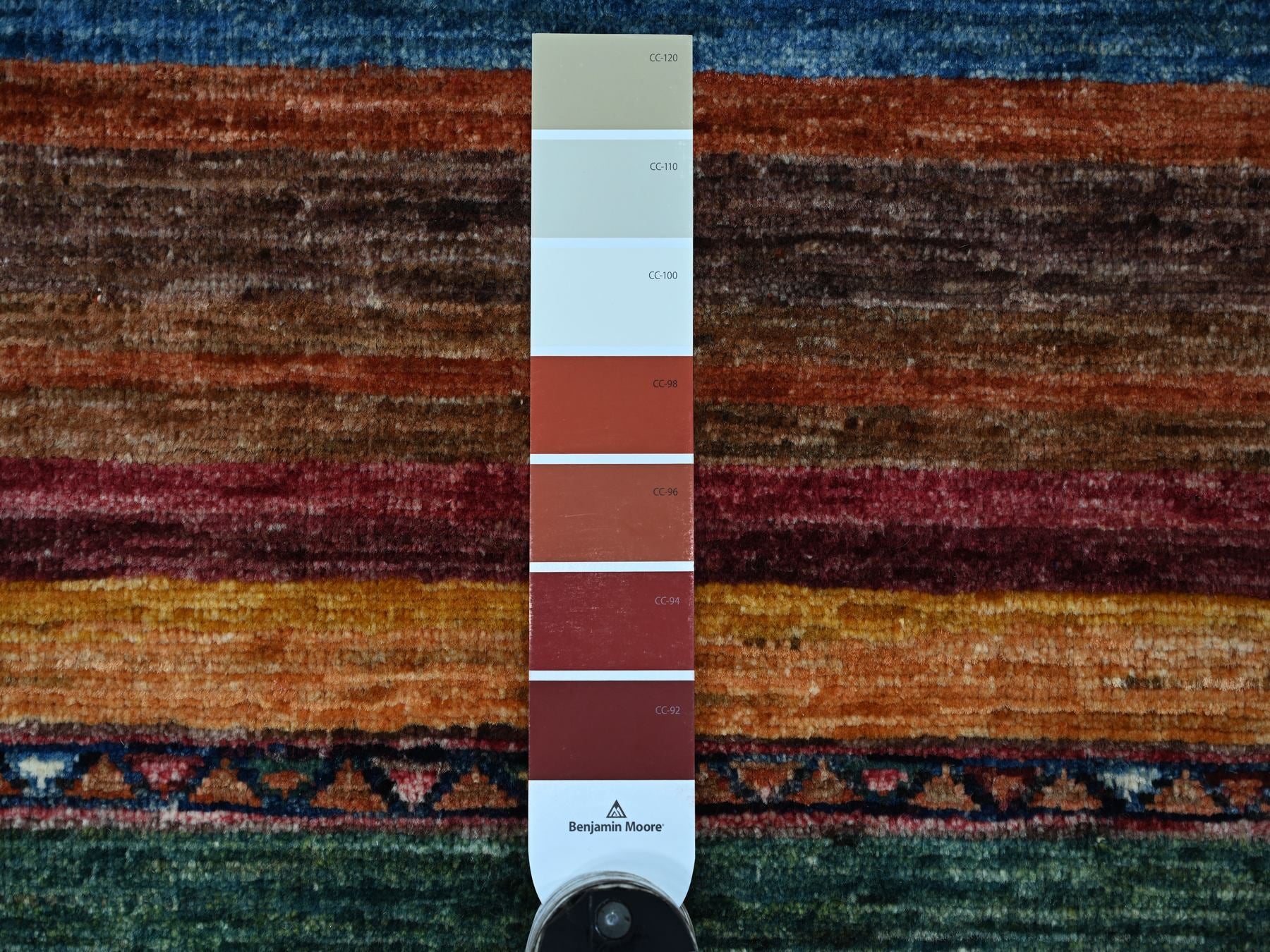 Kazak Tribal & Geometric hand-knotted wool rug in Multicolored, 2'9" x 3'10" — SKU O022038 (view 3)