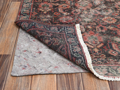 Brown 2'7" x 8'7" Vintage Hand knotted Wool Rug - Sku: O02203
