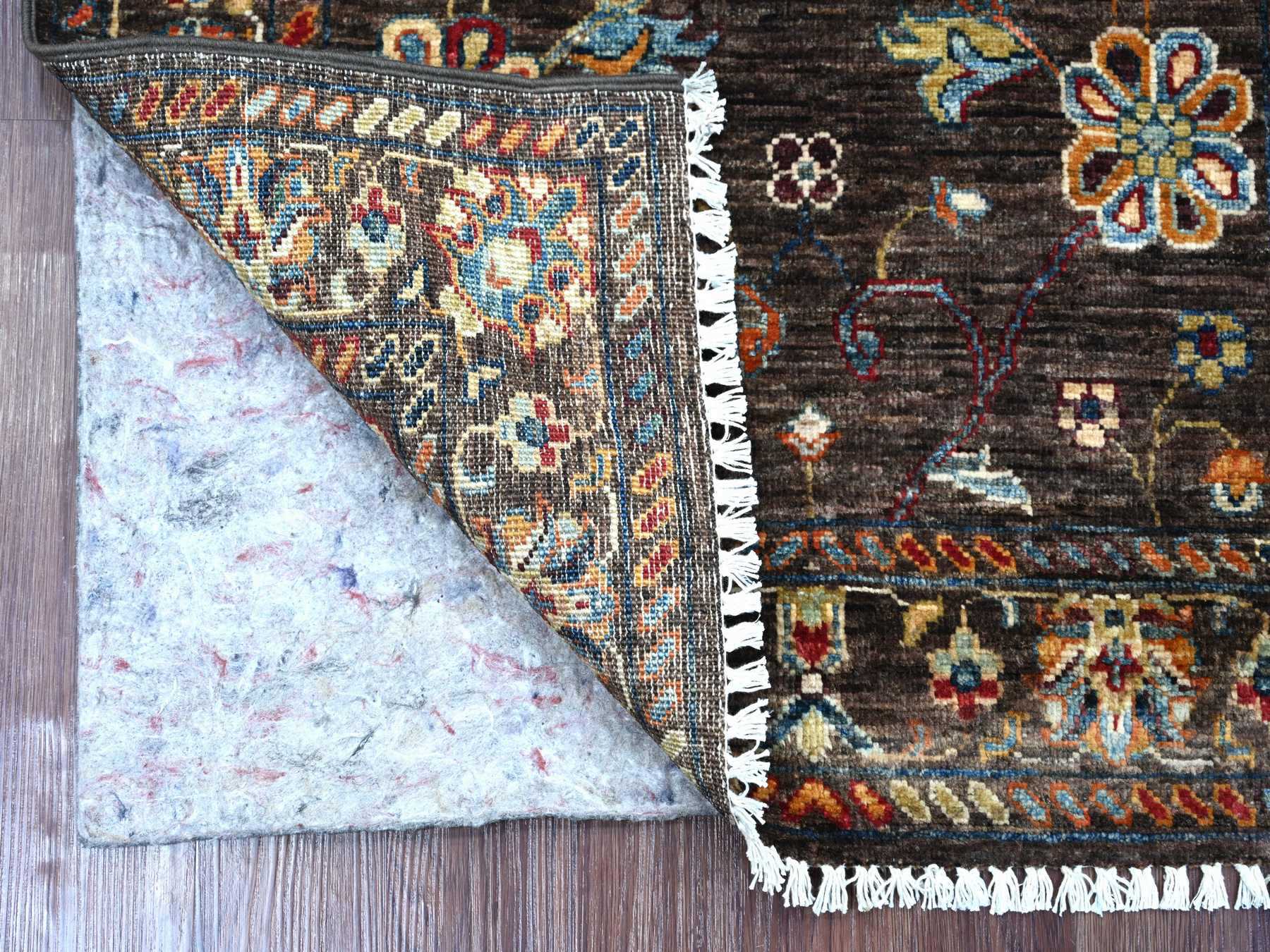 Brown 2'9" x 3'10" Tribal & Geometric Hand knotted Wool Rug - Sku: O022044