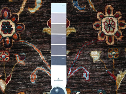 Brown 2'9" x 3'10" Tribal & Geometric Hand knotted Wool Rug - Sku: O022044