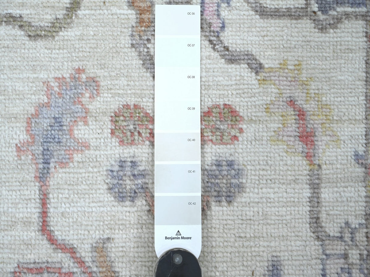 Oushak Oushak hand-knotted wool runner in Ivory, 2'10" x 20'7" — SKU O022052 (view 3)