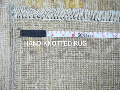 Brown 2'1" x 5'11" Oushak And Peshawar Hand knotted Wool Rug - Sku: O022053