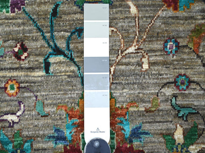 Tribal & Geometric hand-knotted wool rug in Gray, 2'8" x 4'4" — SKU O022064 (view 3)