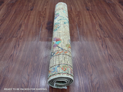 Tribal & Geometric hand-knotted wool rug in Gray, 2'8" x 4'4" — SKU O022064 (view 4)