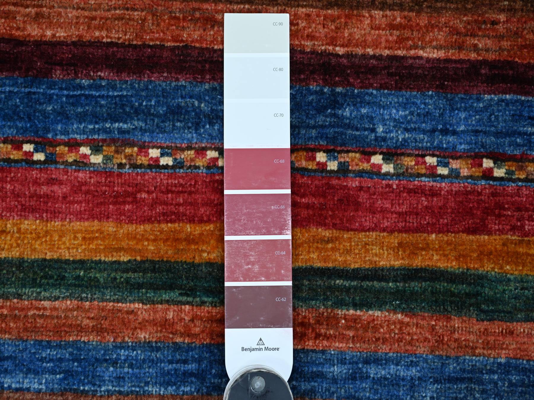 Kazak Tribal & Geometric hand-knotted wool rug in Red, 2'8" x 3'11" — SKU O022065 (view 3)