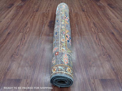 Brown 3'0" x 4'1" Tribal & Geometric Hand knotted Wool Rug - Sku: O022066