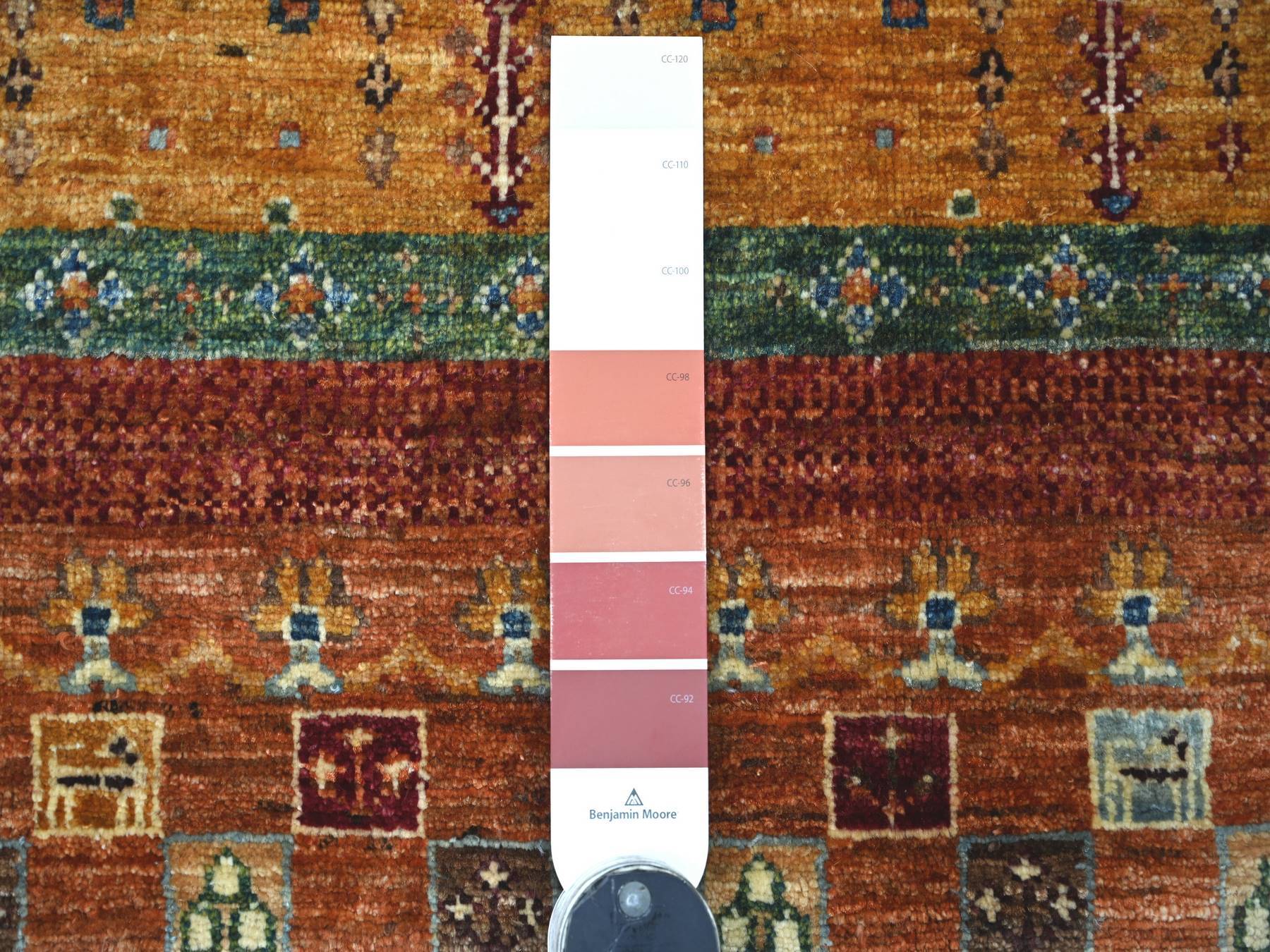 Gabbeh Tribal & Geometric hand-knotted wool rug in Red, 2'2" x 4'3" — SKU O022067 (view 3)