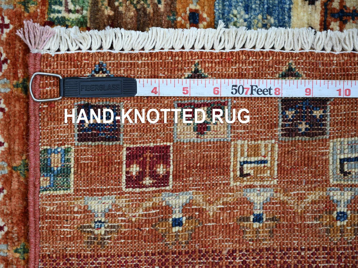 Gabbeh Tribal & Geometric hand-knotted wool rug in Red, 2'2" x 4'3" — SKU O022067 (view 6)