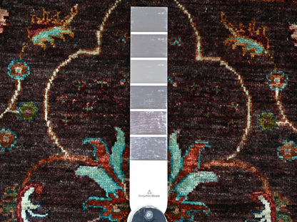 Brown 2'8" x 3'10" Tribal & Geometric Hand knotted Wool Rug - Sku: O022068