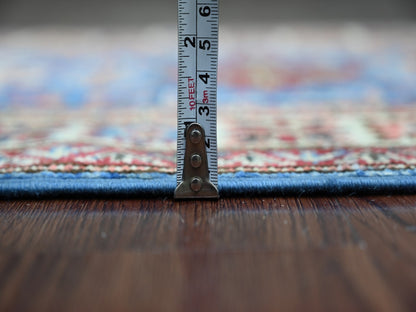 Blue 2'0" x 3'0" Tribal & Geometric Hand knotted Wool Rug - Sku: O022073