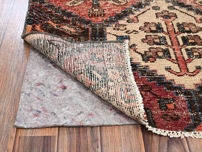 Brown 3'0" x 9'2" Vintage Hand knotted Wool Rug - Sku: O02207