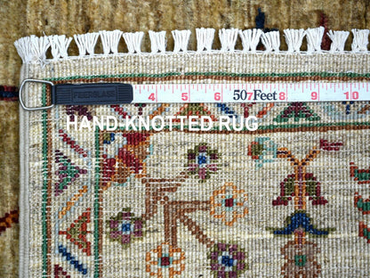 Brown 3'4" x 4'8" Tribal & Geometric Hand knotted Wool Rug - Sku: O022080