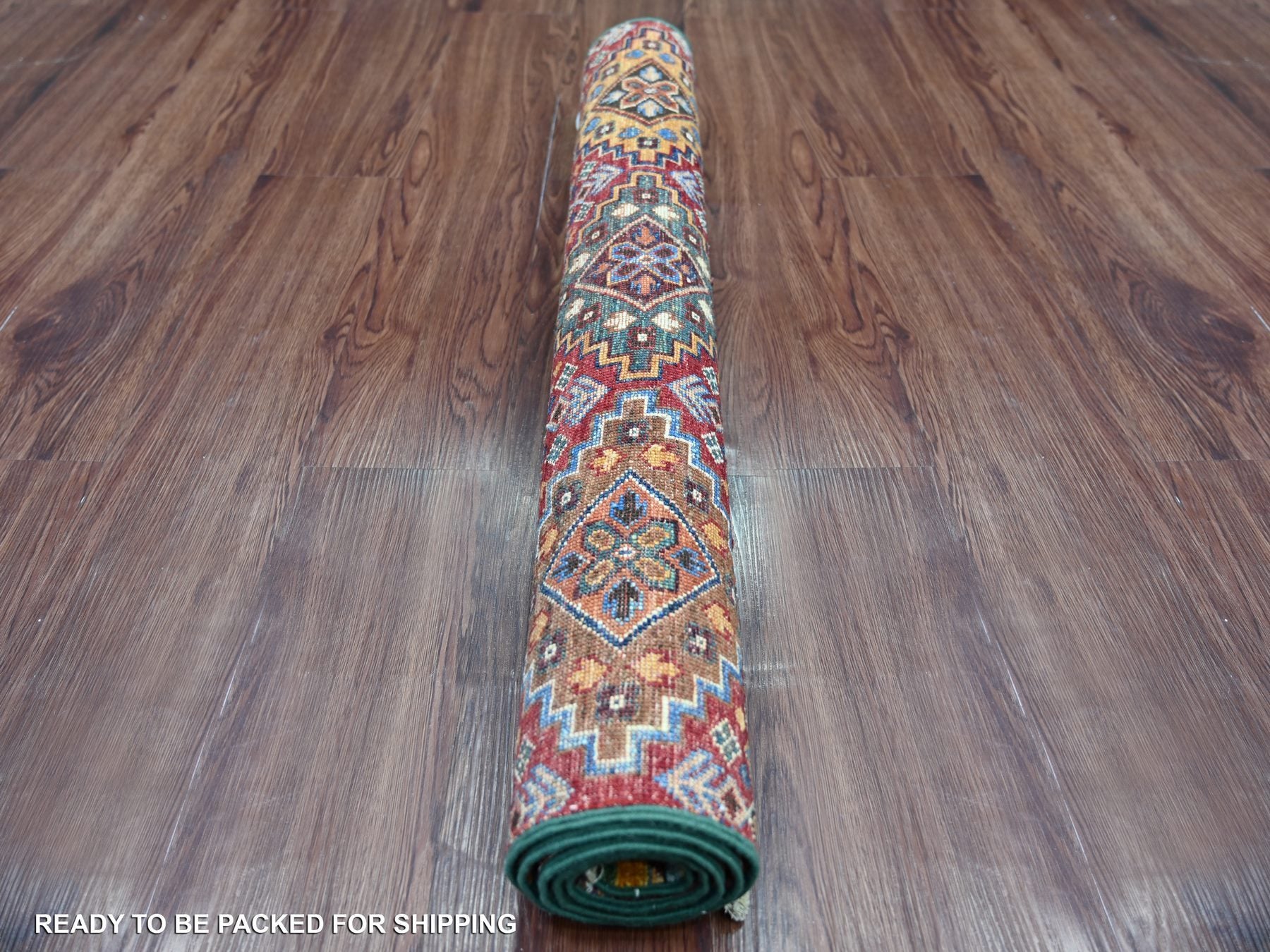 Kazak Tribal & Geometric hand-knotted wool rug in Multicolored, 3'2" x 4'6" — SKU O022083 (view 4)