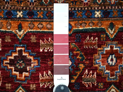 Kazak Tribal & Geometric hand-knotted wool rug in Red, 3'3" x 5'2" — SKU O022085 (view 3)