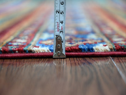 Kazak Tribal & Geometric hand-knotted wool rug in Red, 3'3" x 5'2" — SKU O022085 (view 5)