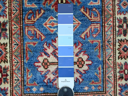 Blue 1'11" x 3'0" Tribal & Geometric Hand knotted Wool Rug - Sku: O022088