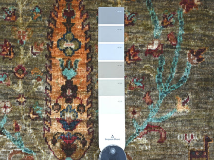 Tribal & Geometric hand-knotted wool rug in Gray, 2' x 3'1" — SKU O022090 (view 3)