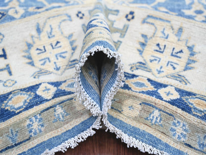 Blue 8'2" x 9'6" Kazak Hand knotted Wool Rug - Sku: O022094