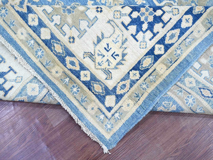 Blue 8'2" x 9'6" Kazak Hand knotted Wool Rug - Sku: O022094