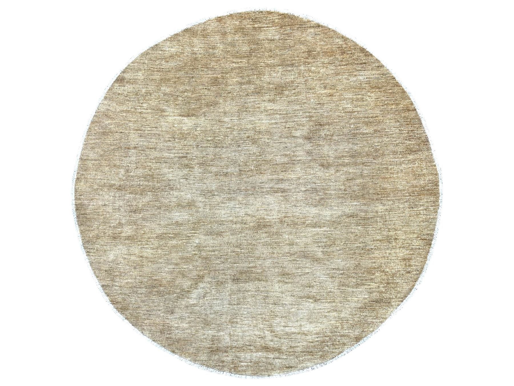 Brown 7'8" x 7'9" Modern and Contemporary Hand knotted Wool Rug - Sku: O022096
