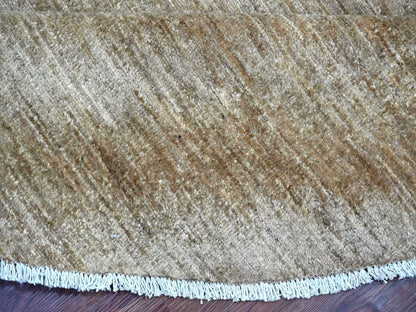 Brown 7'8" x 7'9" Modern and Contemporary Hand knotted Wool Rug - Sku: O022096