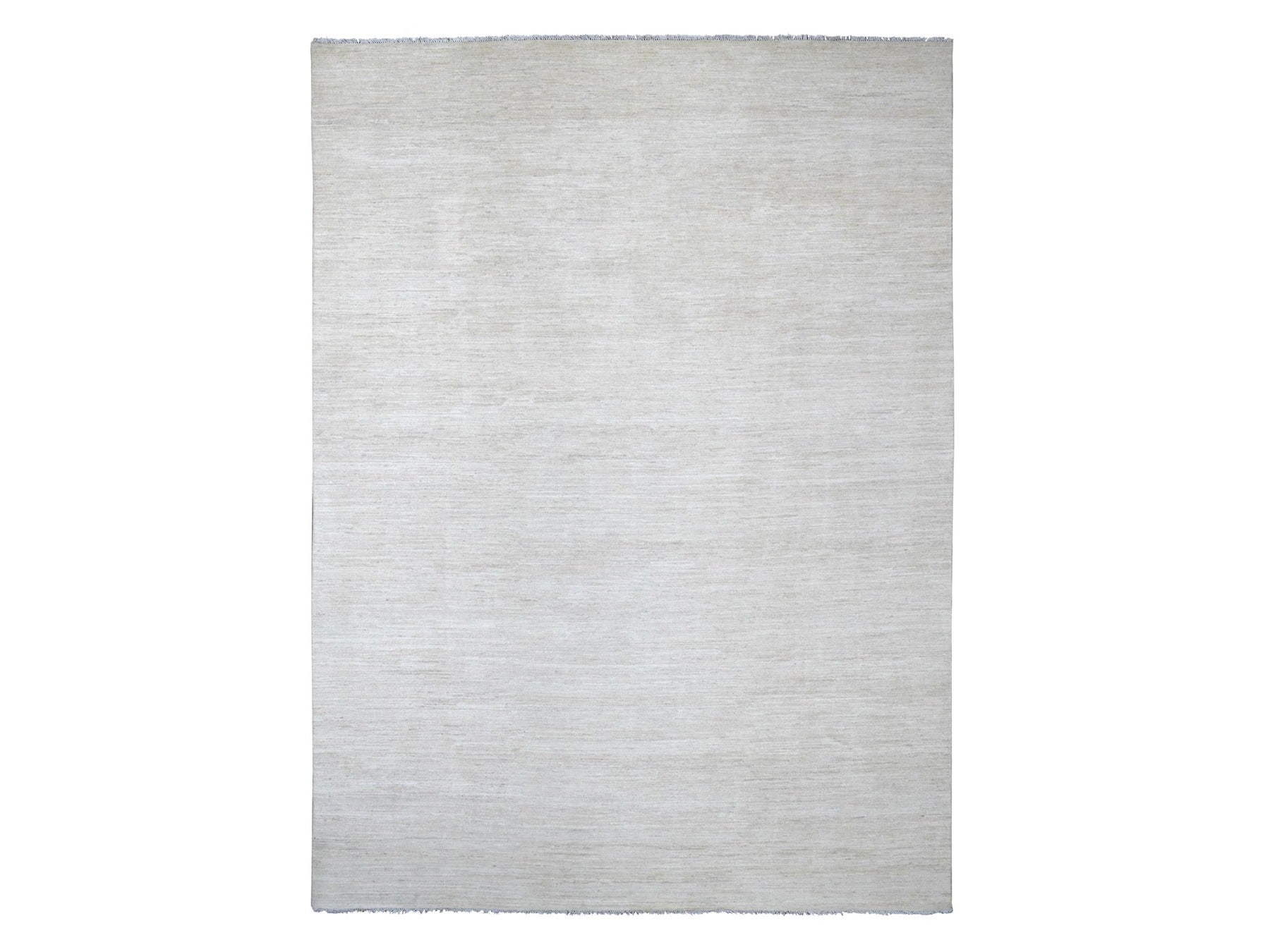 Modern / Contemporary hand-knotted wool rug in Ivory, 8'8" x 11'9" — SKU O022097
