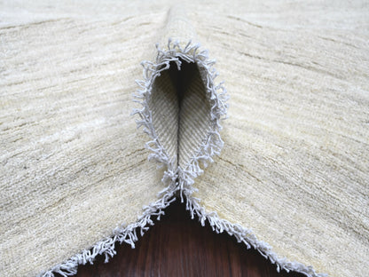 Modern / Contemporary hand-knotted wool rug in Ivory, 8'8" x 11'9" — SKU O022097 (view 5)